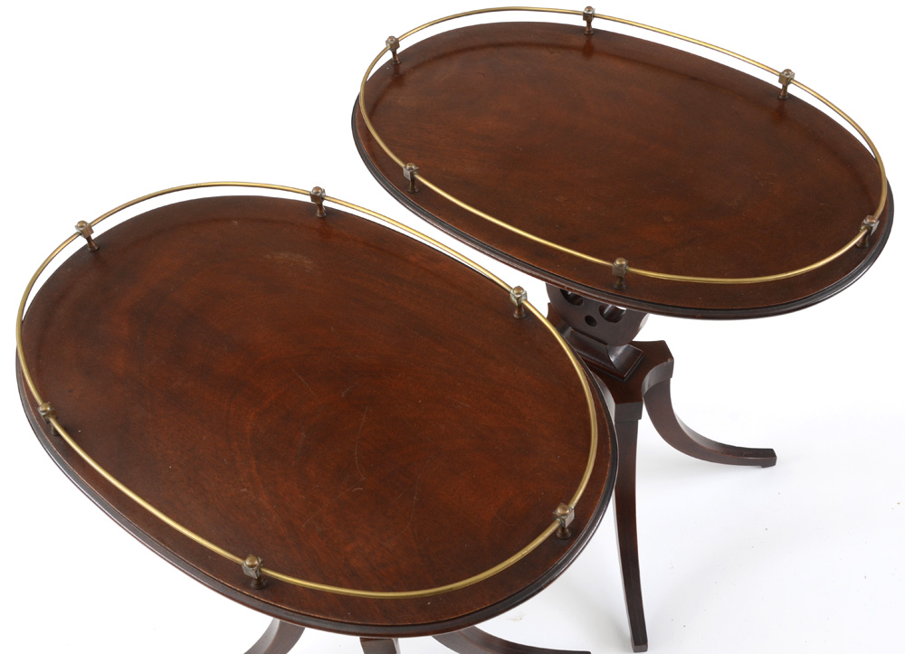 Pair of Vintage Mahogany Accent Tables