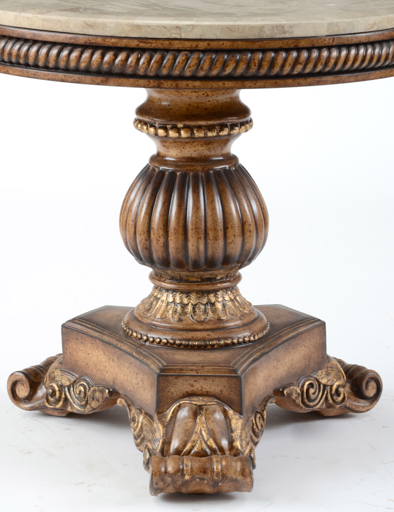 Victorian Marble Top Accent Table