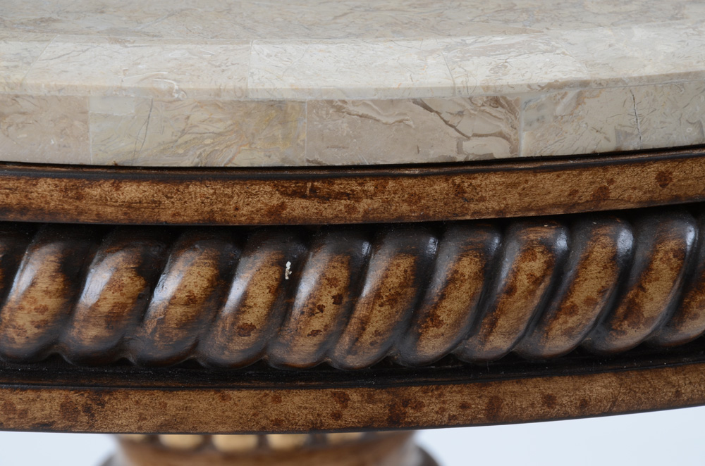 Victorian Marble Top Accent Table