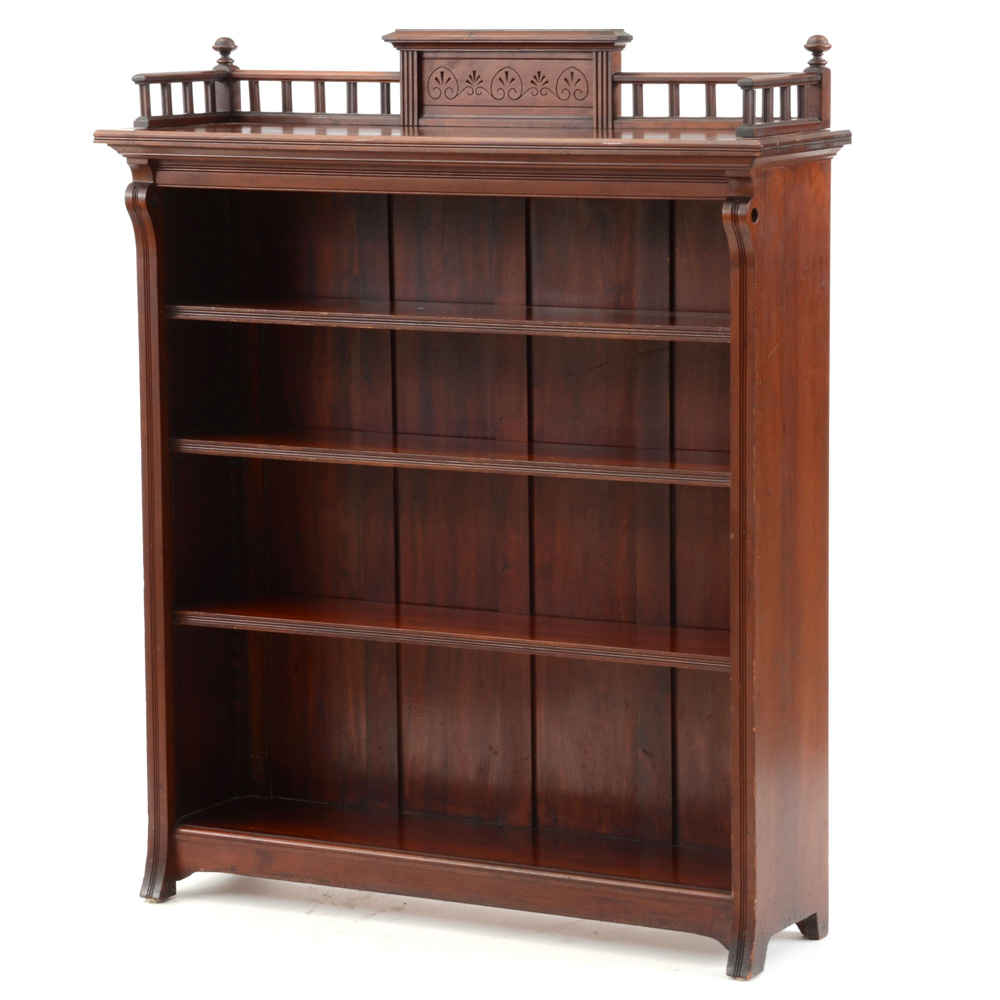 Vintage Eastlake Walnut Bookcase