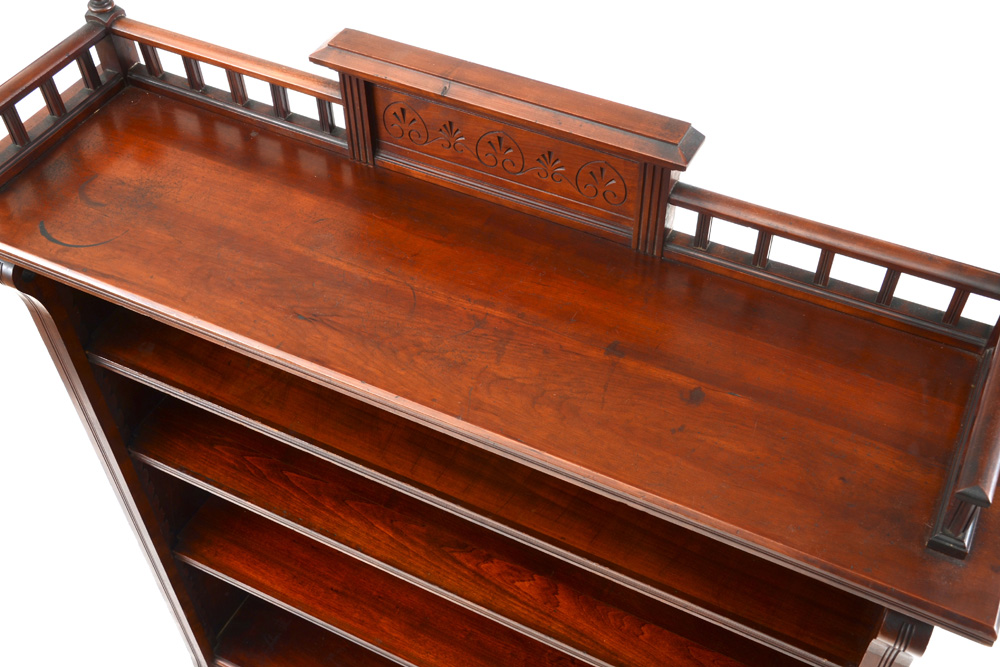 Vintage Eastlake Walnut Bookcase