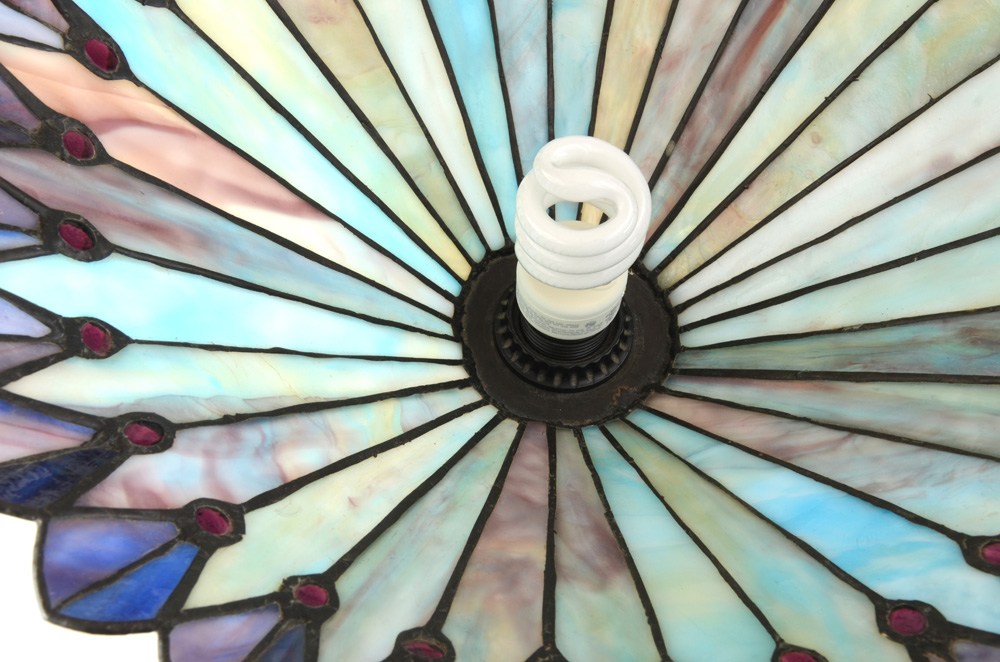 Tiffany Style Torchiere Floor Lamp