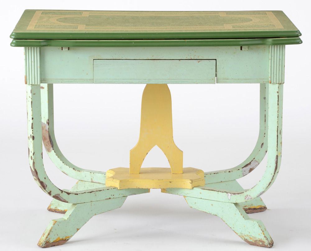 Vintage Enamel Top Table