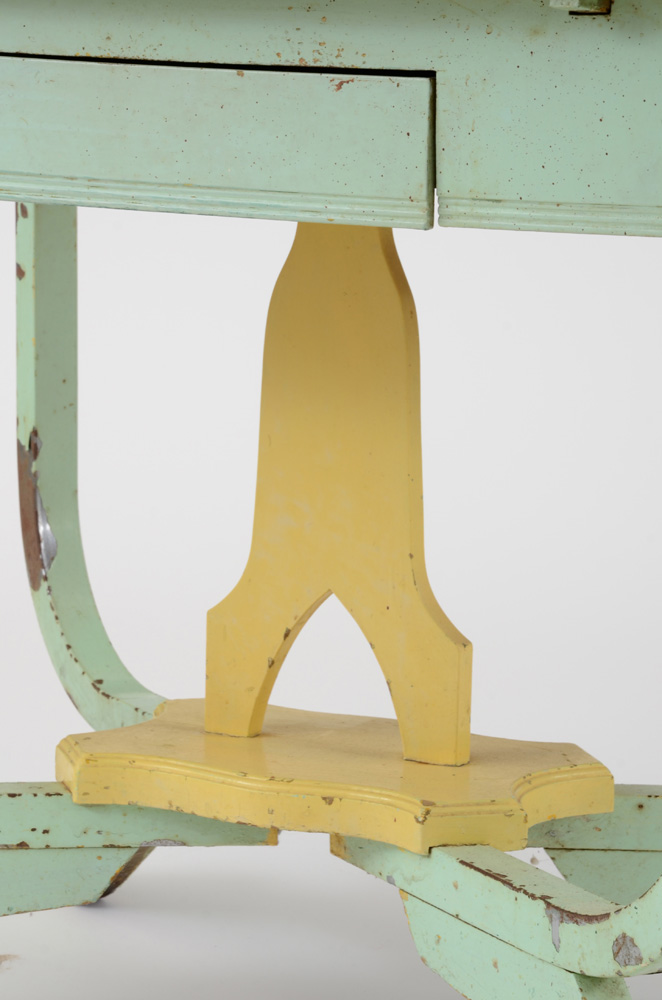 Vintage Enamel Top Table