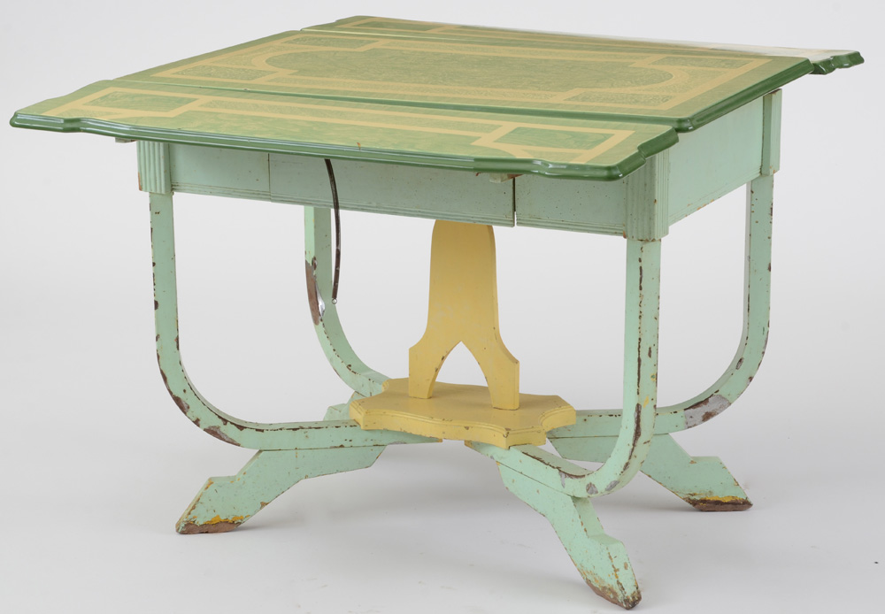 Vintage Enamel Top Table