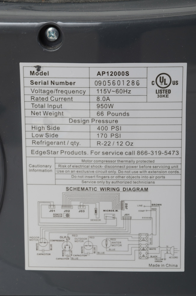 EdgeStar AP12000S Portable Air Conditioner