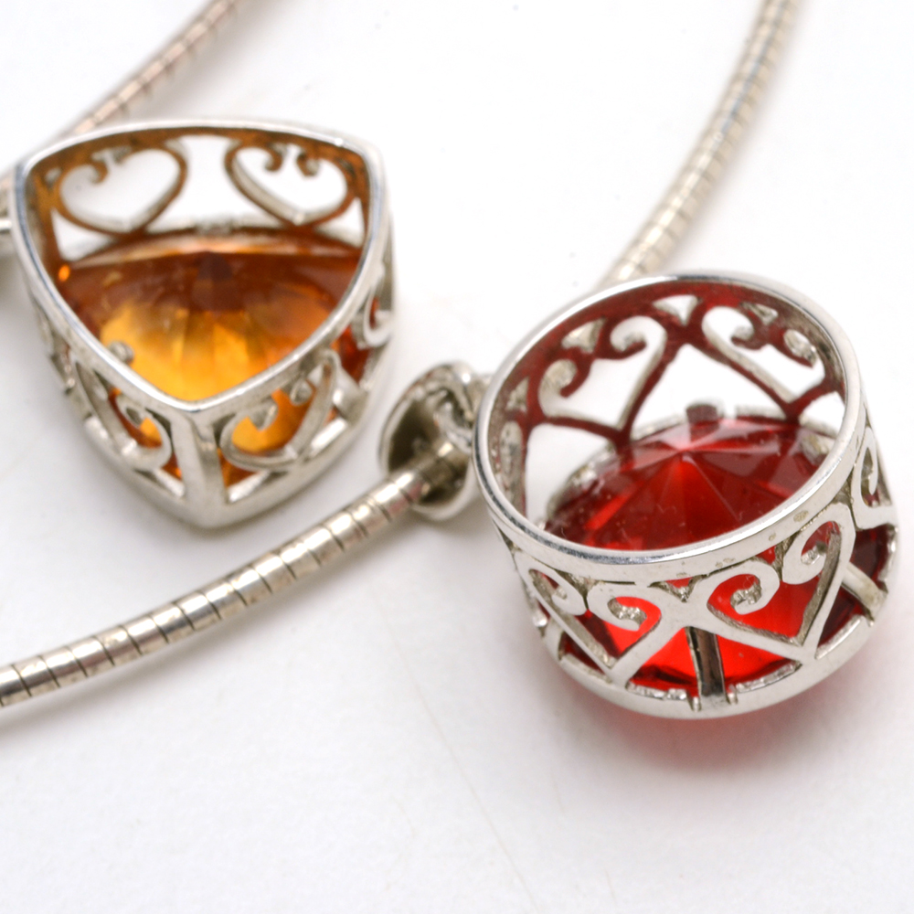 Sterling Silver, Citrine and Tanzanite Rings and Necklaces