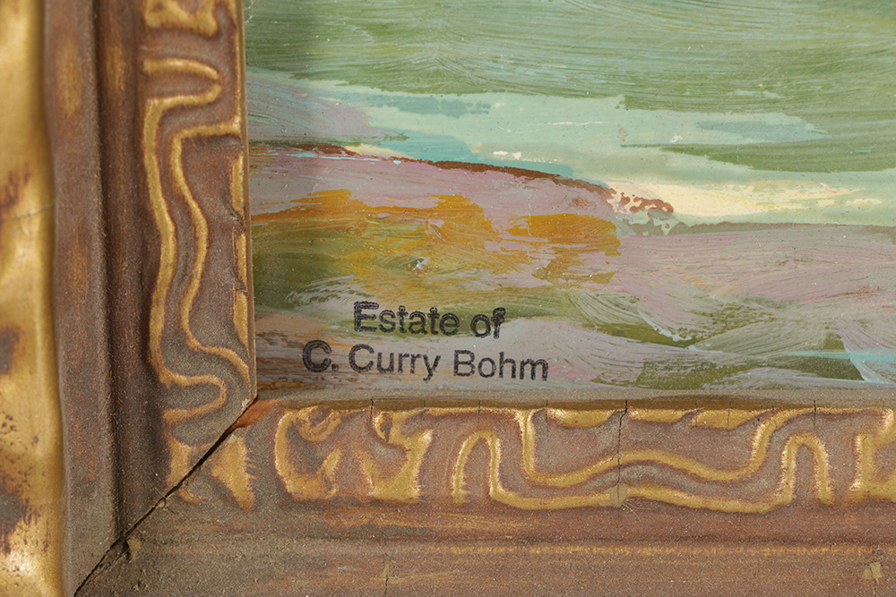 Claude Curry Bohm Oil Painting on Board Seascape