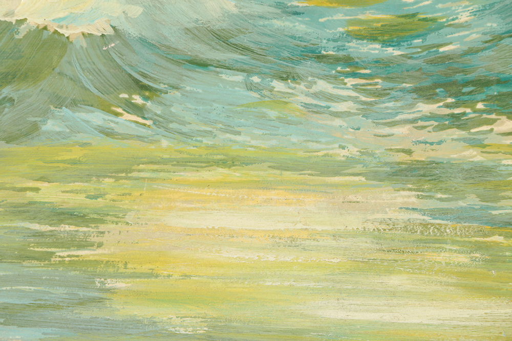 Claude Curry Bohm Oil Painting on Board Seascape