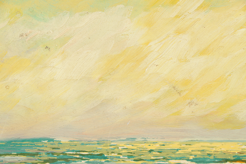 Claude Curry Bohm Oil Painting on Board Seascape