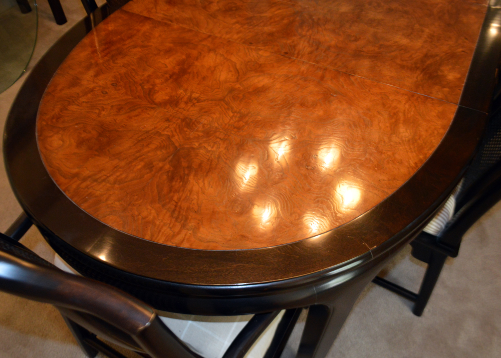 Century Furniture Asian Inspired Dining Table and Six Chairs