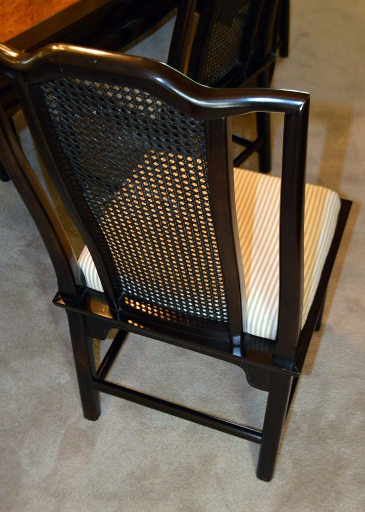 Century Furniture Asian Inspired Dining Table and Six Chairs