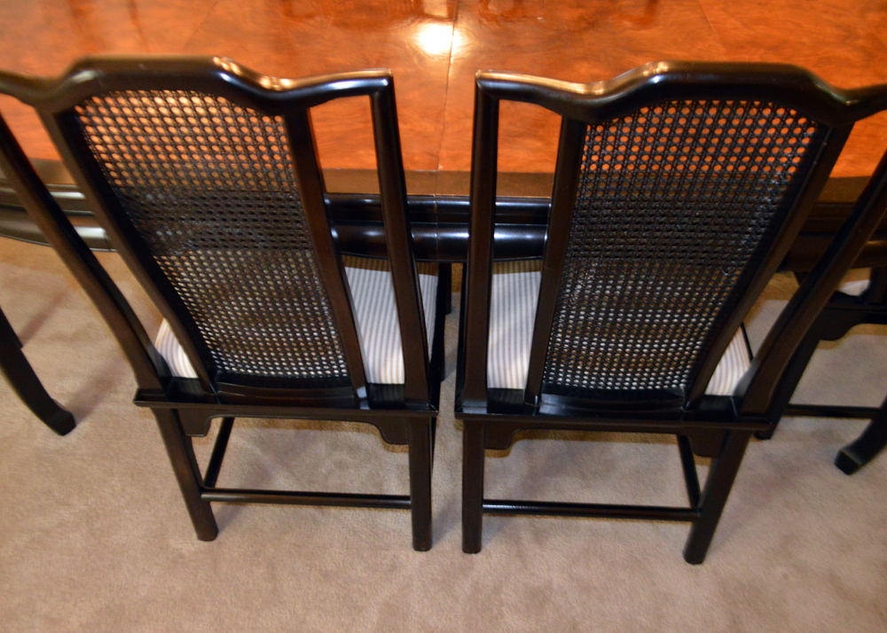 Century Furniture Asian Inspired Dining Table and Six Chairs