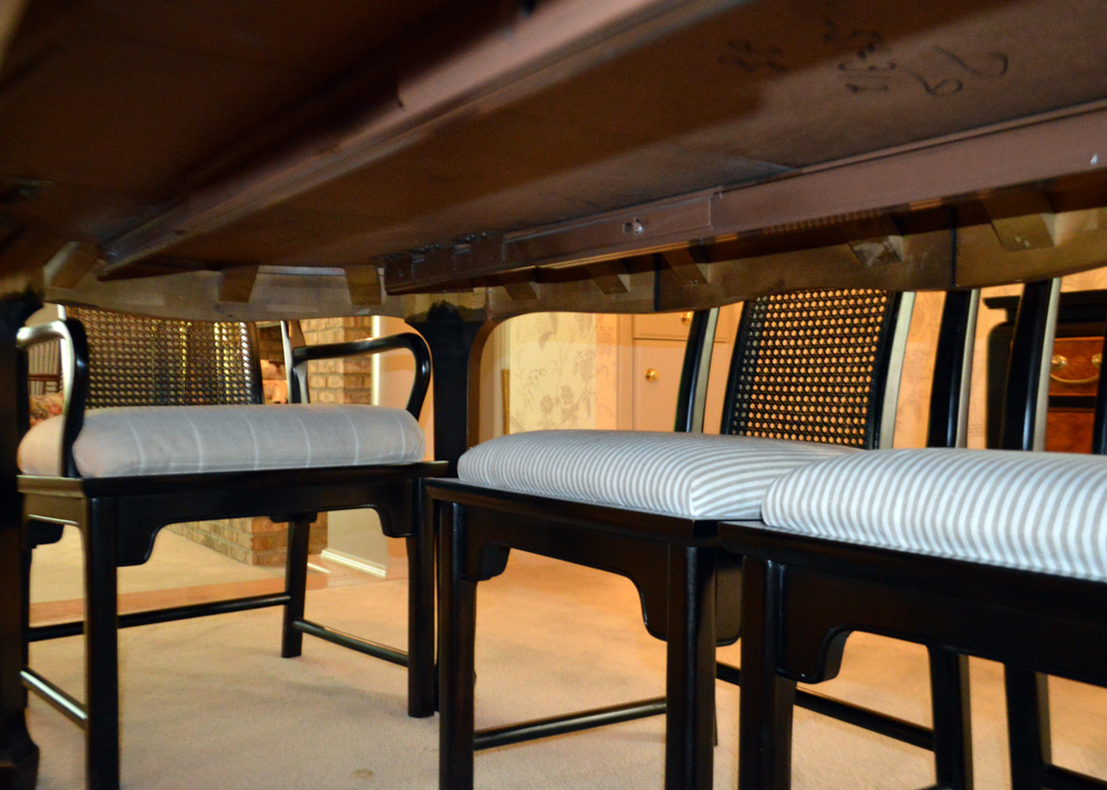 Century Furniture Asian Inspired Dining Table and Six Chairs