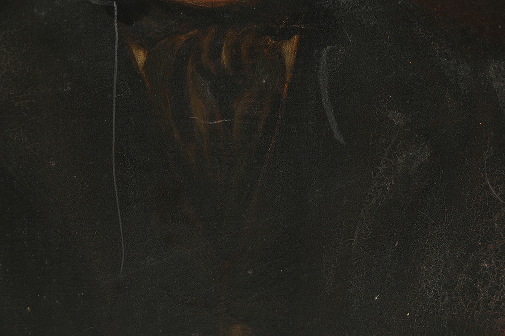 19th-Century Oil Painting on Board Portrait of a Man
