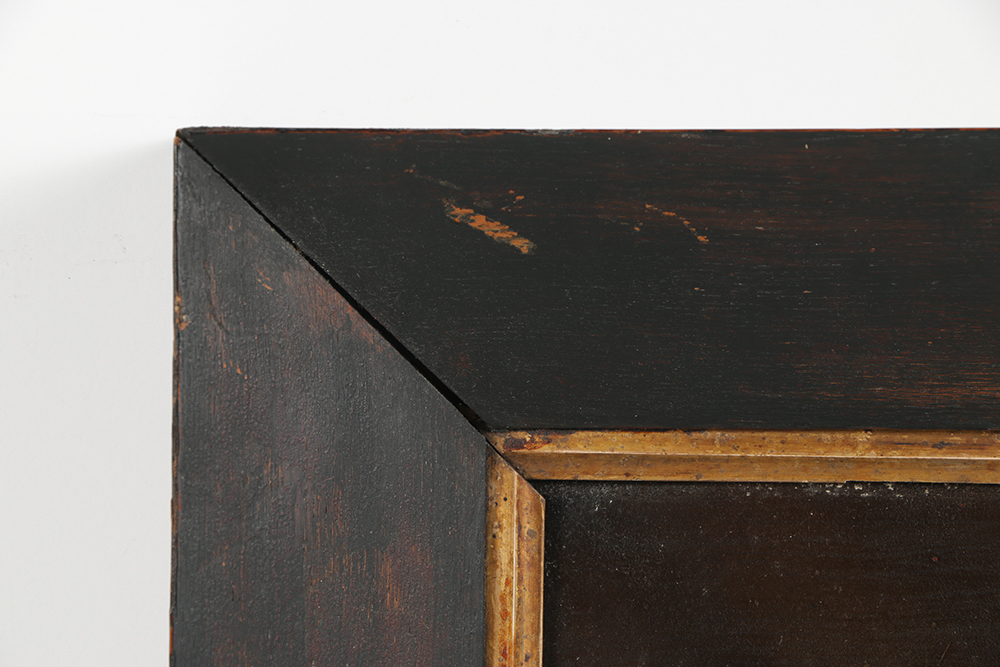 19th-Century Oil Painting on Board Portrait of a Man