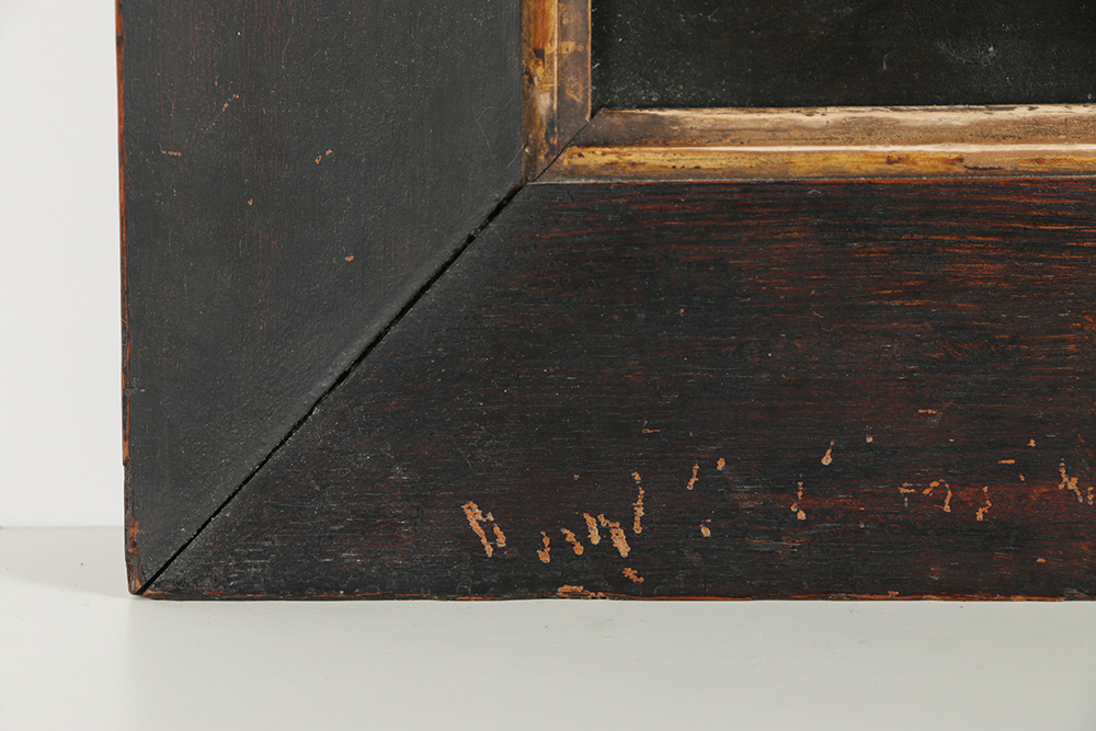 19th-Century Oil Painting on Board Portrait of a Man