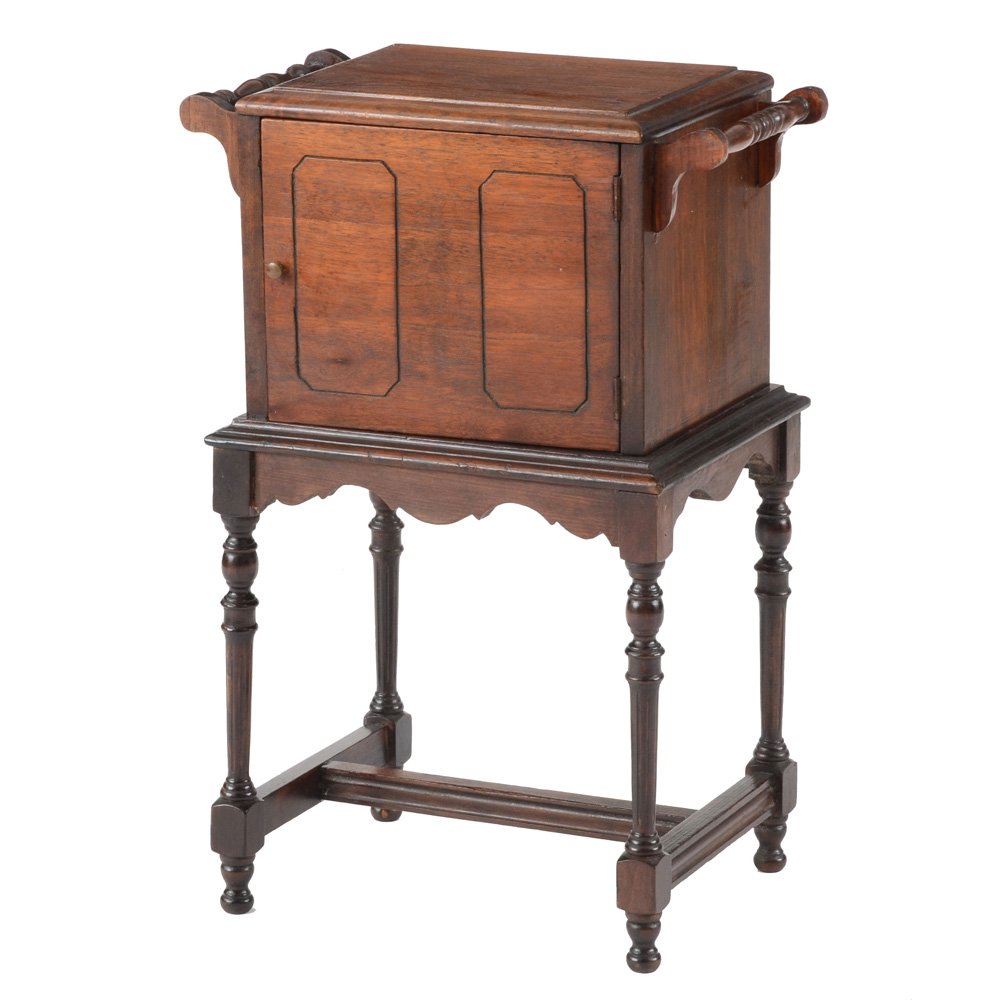 Antique Walnut Humidor on Stand
