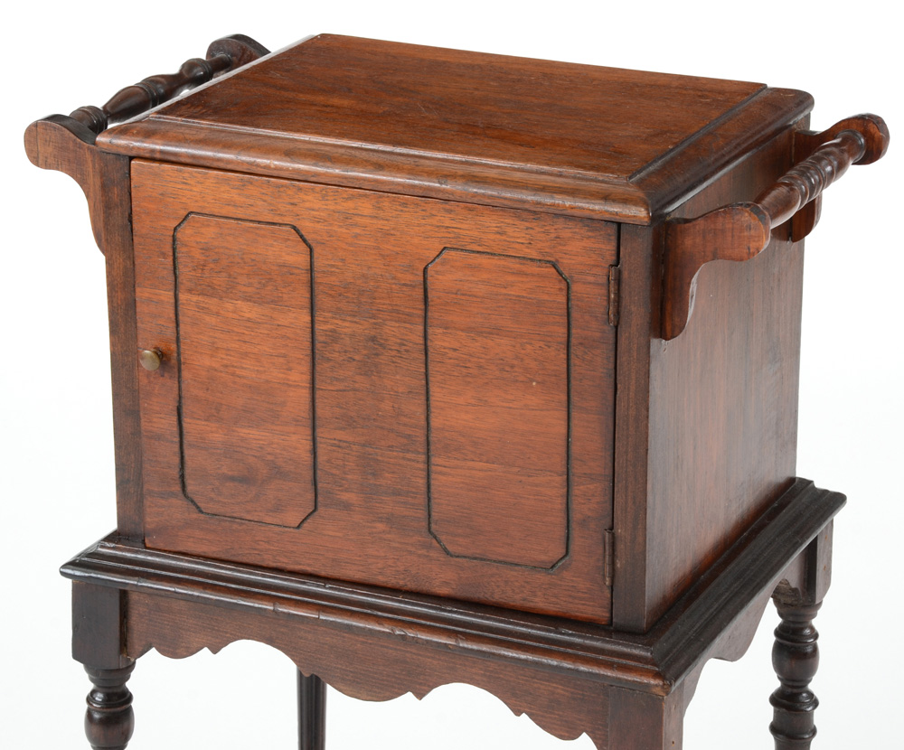 Antique Walnut Humidor on Stand