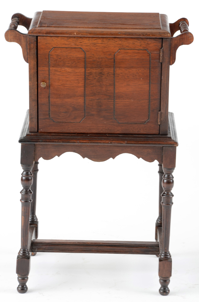 Antique Walnut Humidor on Stand