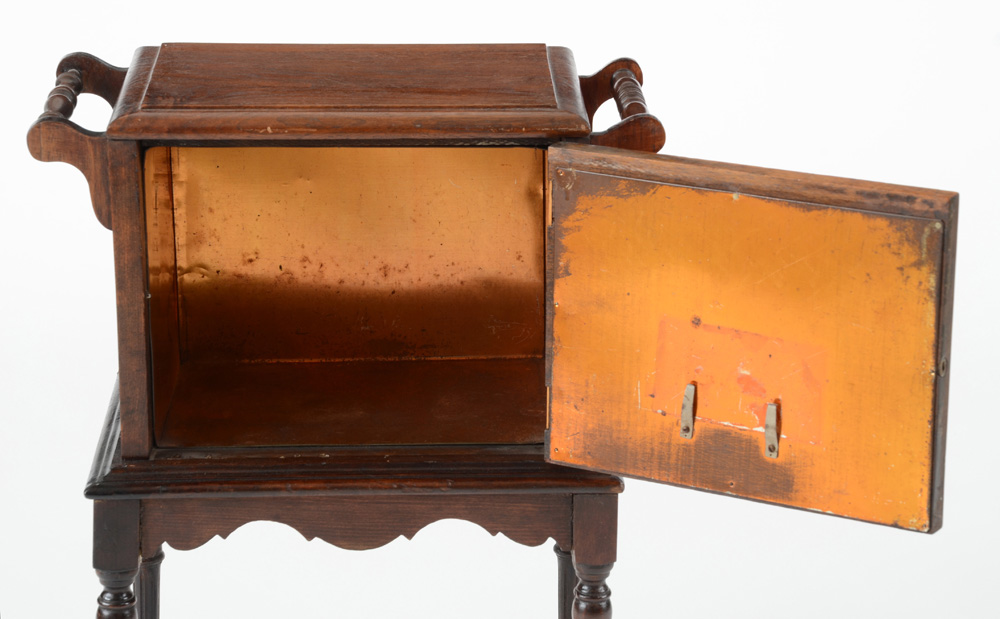 Antique Walnut Humidor on Stand