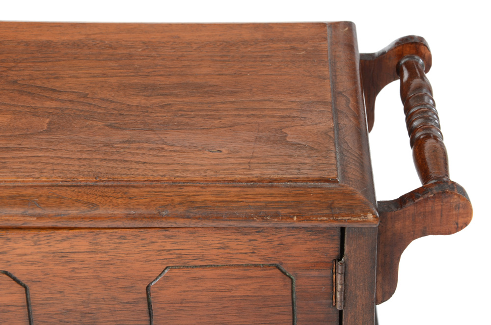 Antique Walnut Humidor on Stand