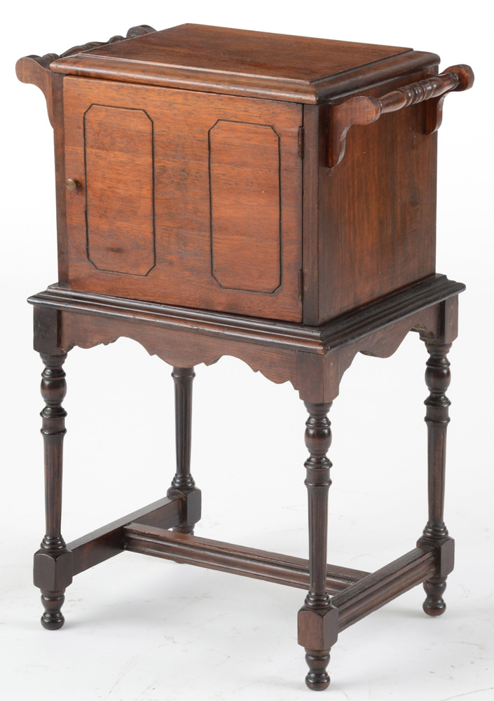 Antique Walnut Humidor on Stand