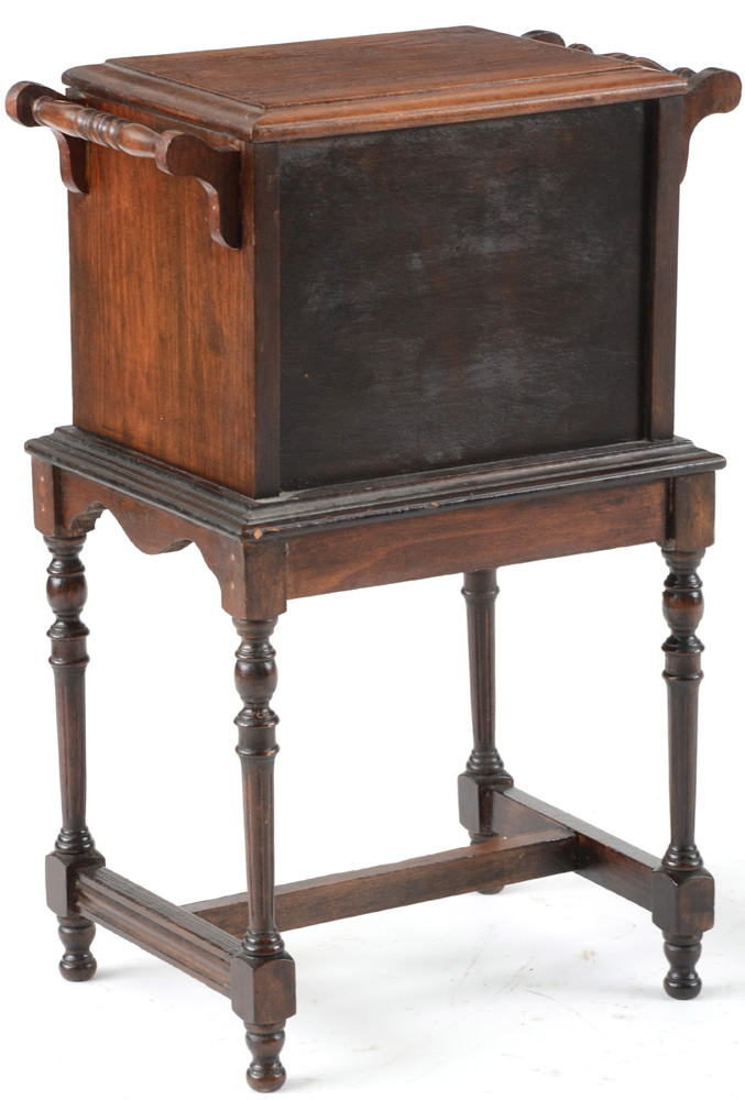 Antique Walnut Humidor on Stand