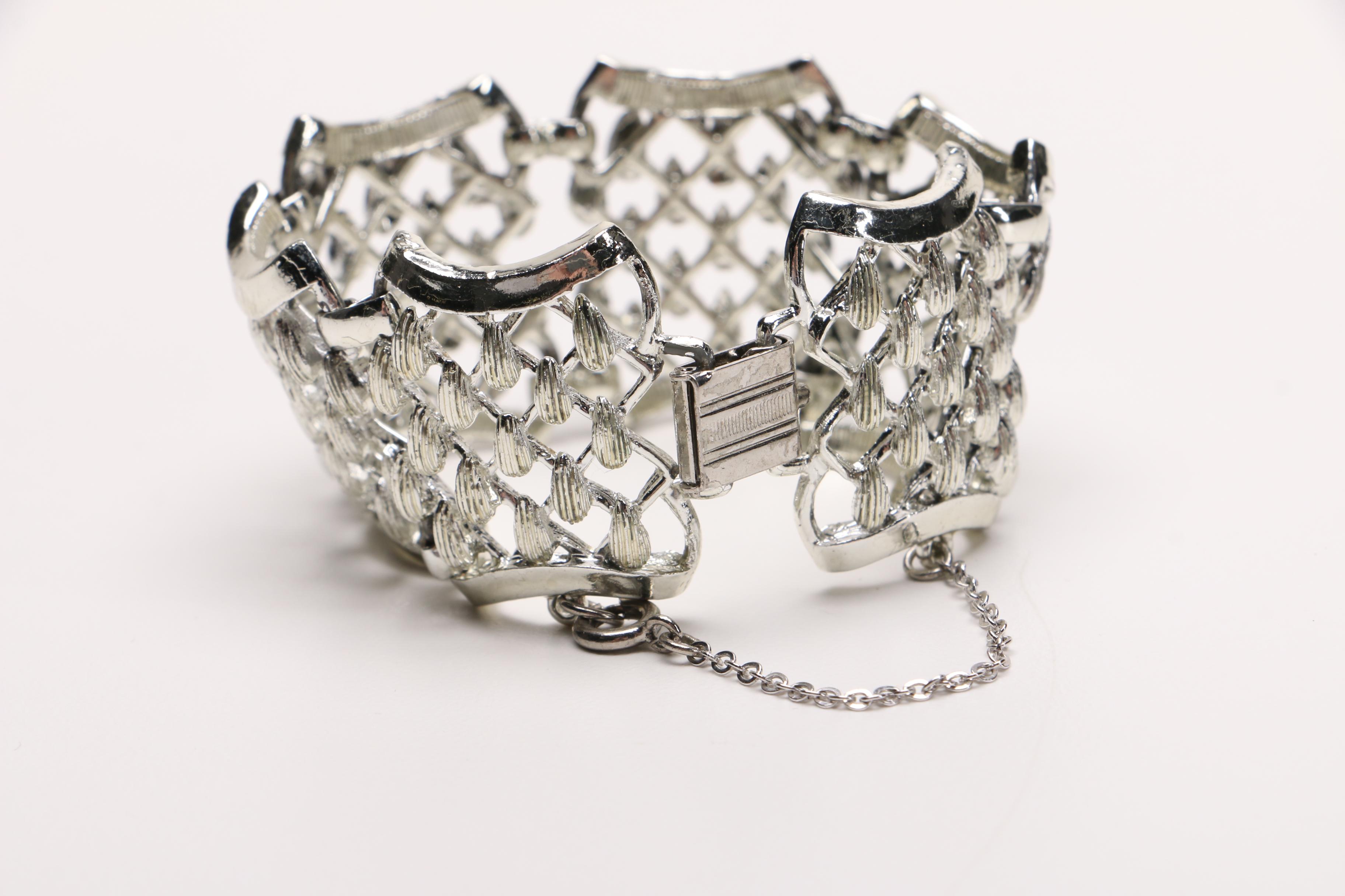 Three Costume Bracelets and Two Brooches