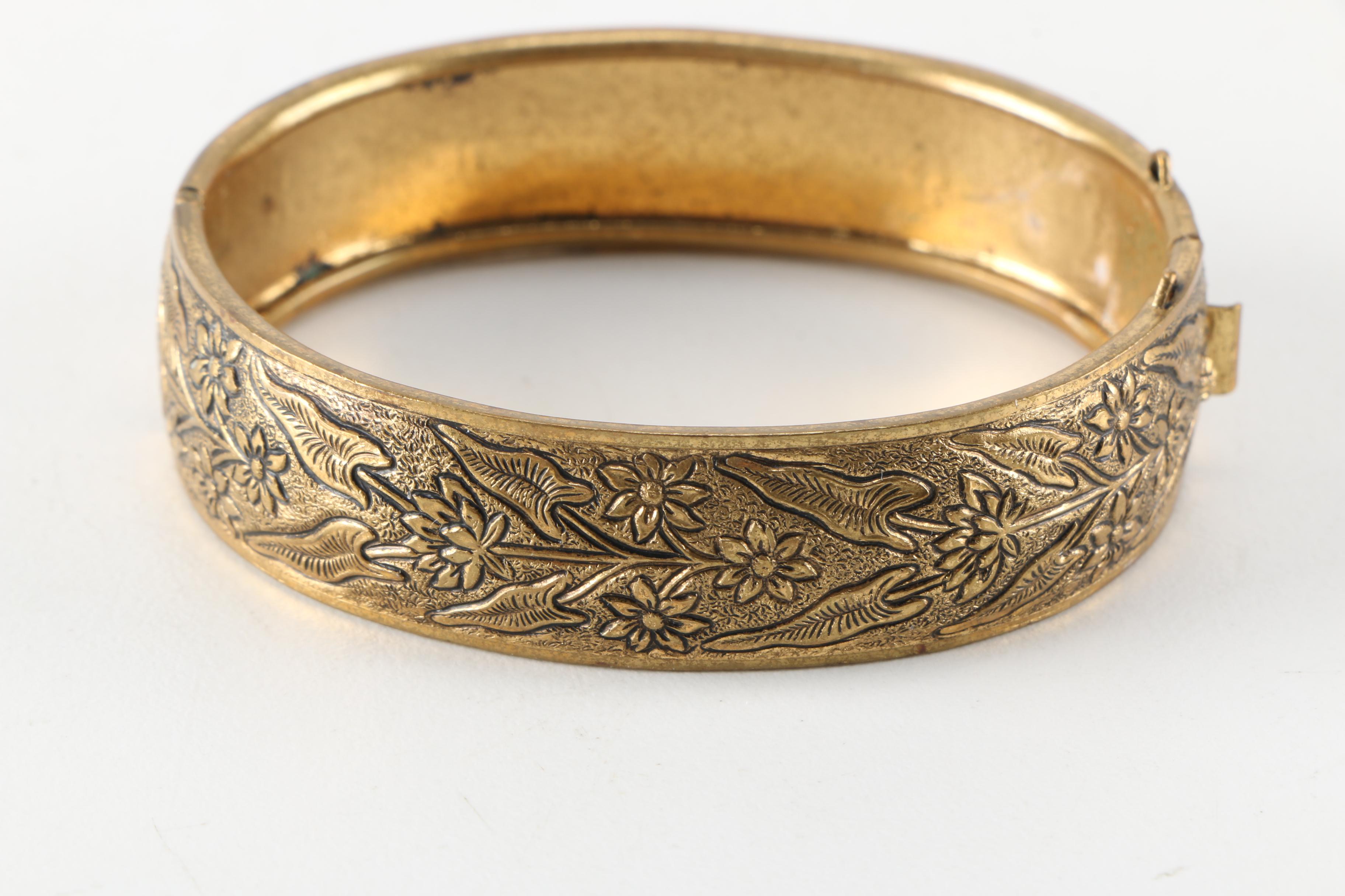 Ornate Gilt Bangles