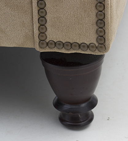 Contemporary Herringbone Microfiber Sofa by Martha Stewart