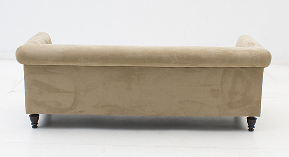 Contemporary Herringbone Microfiber Sofa by Martha Stewart