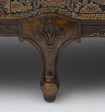 Vintage French Form Jacquard Style Tapestry Upholstered Sofa