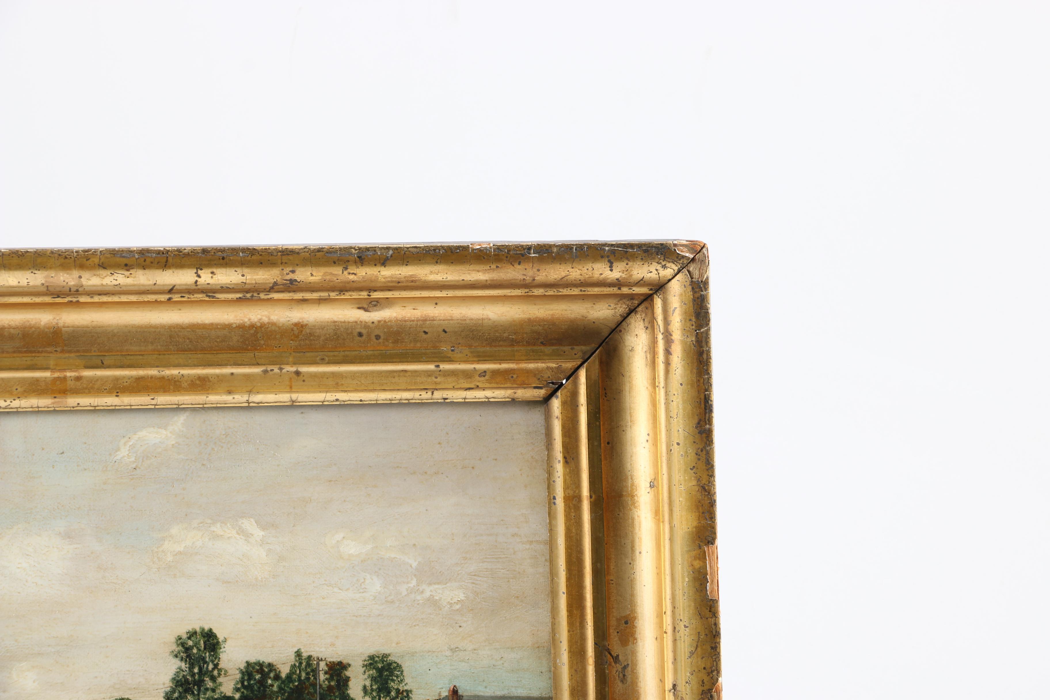 Excellent Southern Folk Art Bird's Eye View of a Town, Probaby Tullahoma, TN