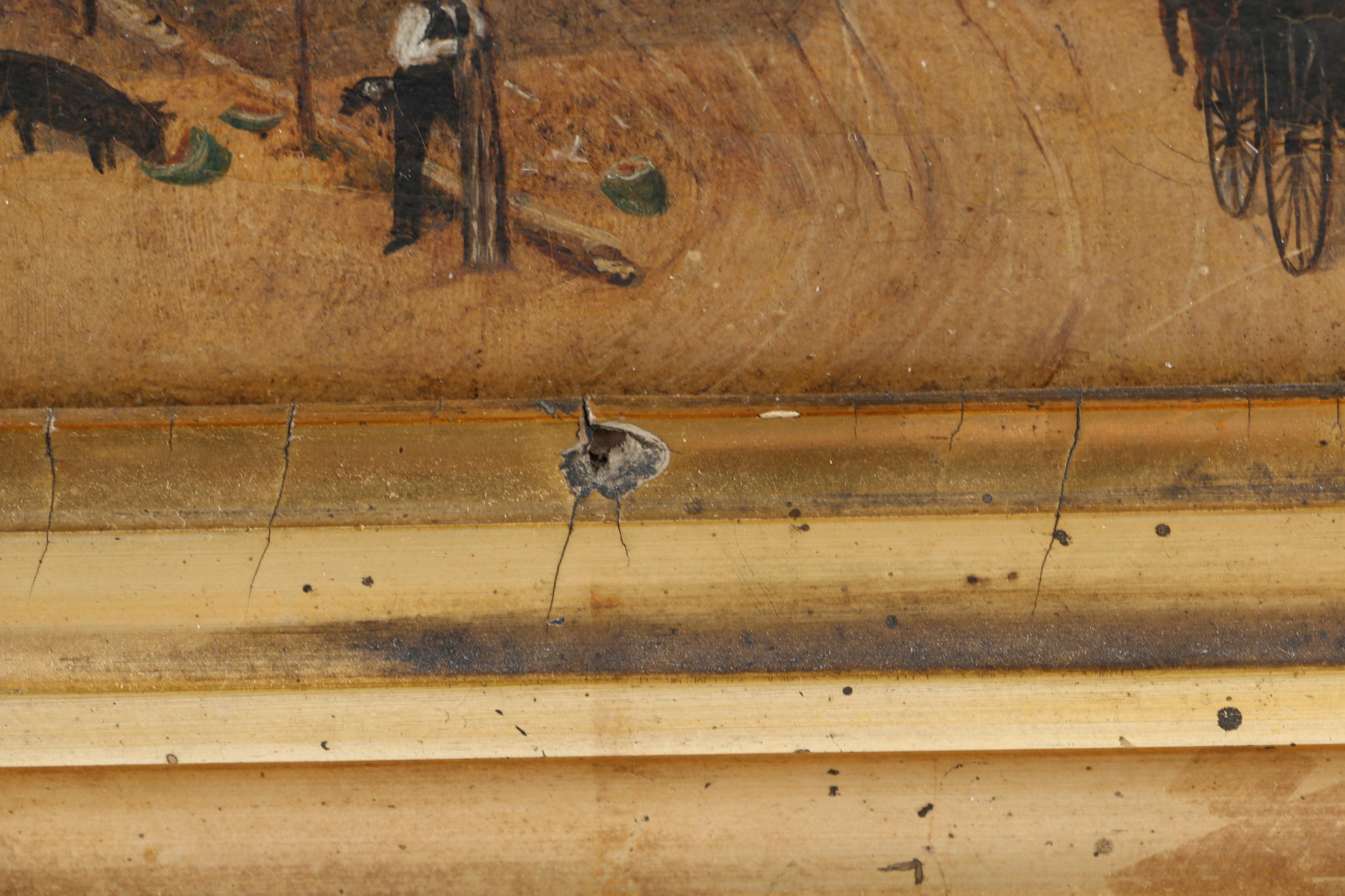 Excellent Southern Folk Art Bird's Eye View of a Town, Probaby Tullahoma, TN