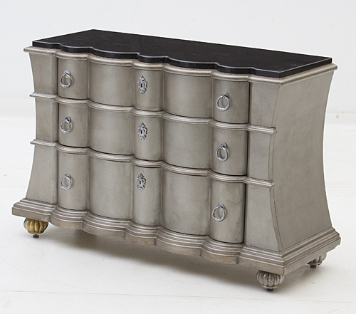 Modern Curved Dresser in Painted Satin Finish
