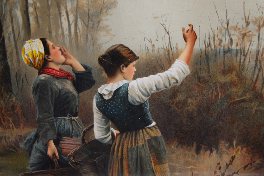 Ridgway Knight Offset Lithograph "Hailing the Ferryman"