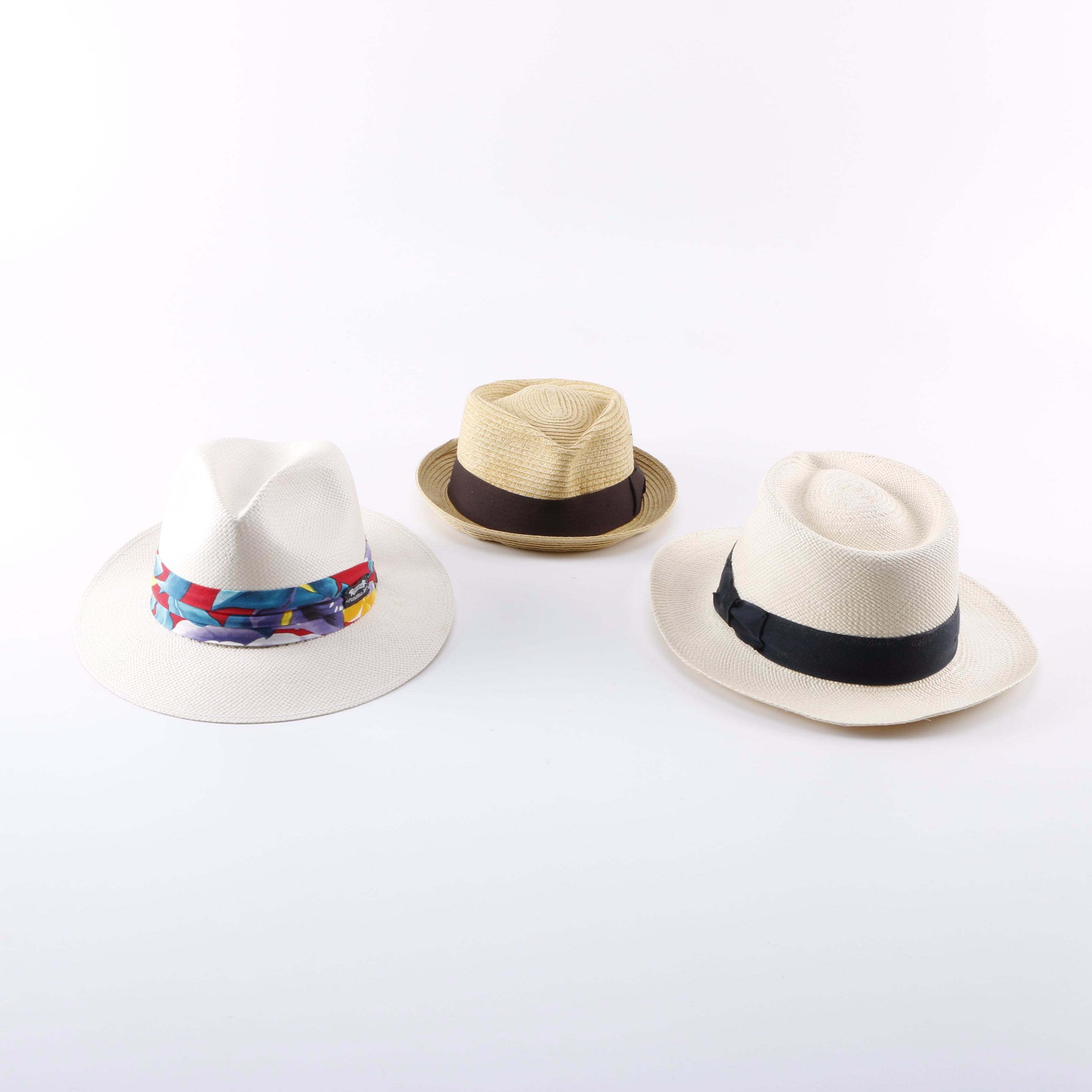 Woven Hats Including Panama Jack and Scala