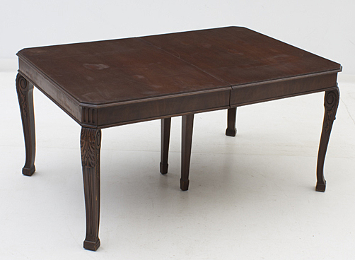 Vintage Neoclassical Style Dining Table and Chippendale Chairs