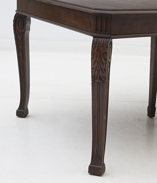 Vintage Neoclassical Style Dining Table and Chippendale Chairs