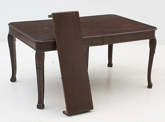 Vintage Neoclassical Style Dining Table and Chippendale Chairs