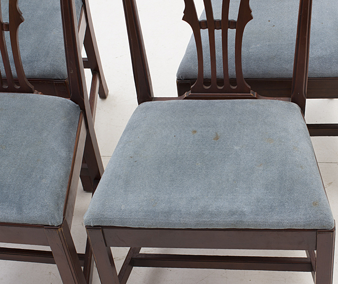 Vintage Neoclassical Style Dining Table and Chippendale Chairs