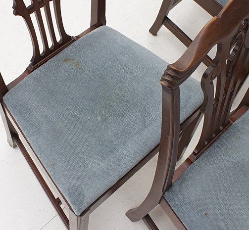 Vintage Neoclassical Style Dining Table and Chippendale Chairs