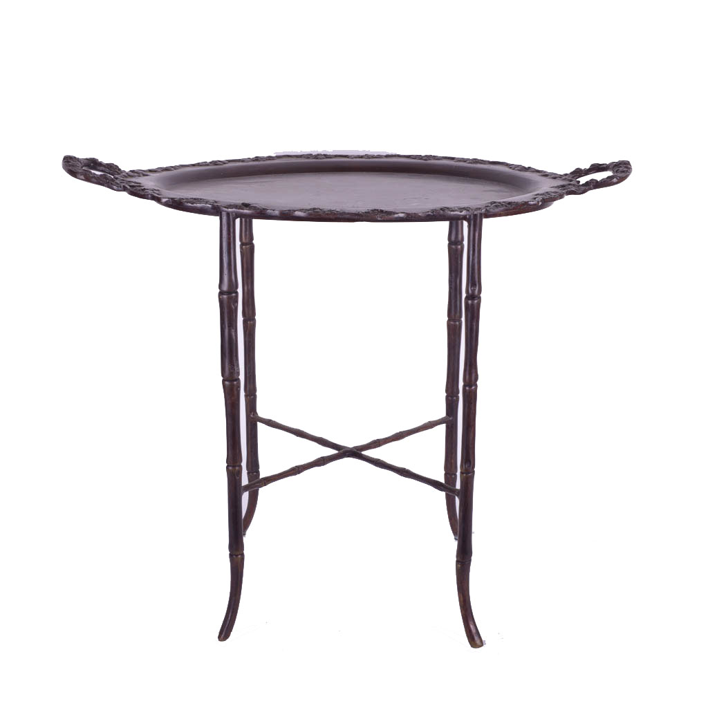 Antique Wrought Iron Tray Table