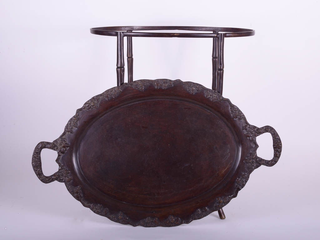 Antique Wrought Iron Tray Table