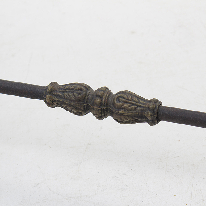 Rustic Copper Top Coffee Table on Wrought Iron Stand