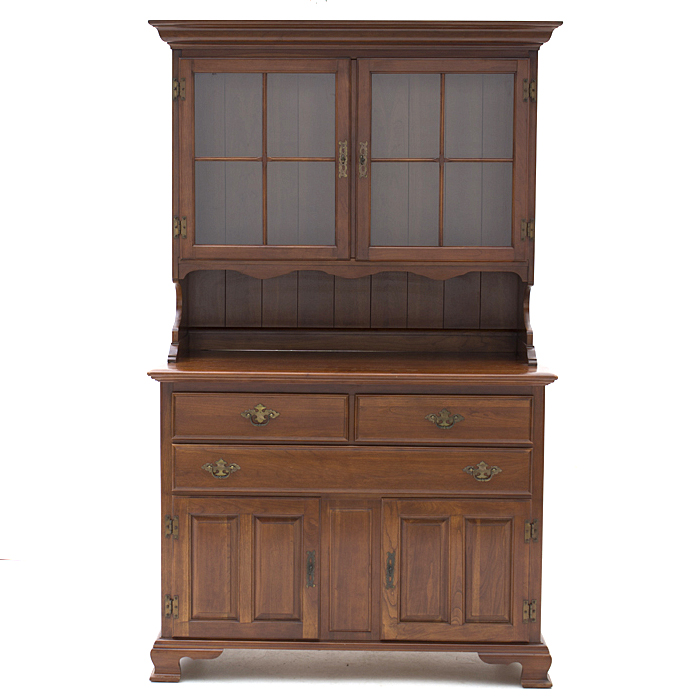 Ethan Allen Solid Cherry "Early American" Buffet with Hutch