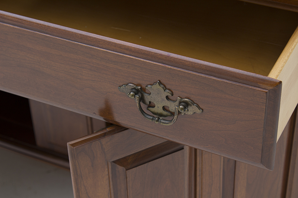 Ethan Allen Solid Cherry "Early American" Buffet with Hutch