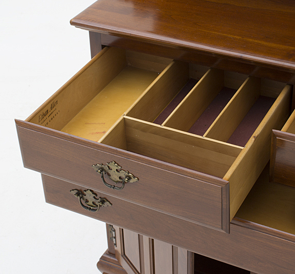 Ethan Allen Solid Cherry "Early American" Buffet with Hutch