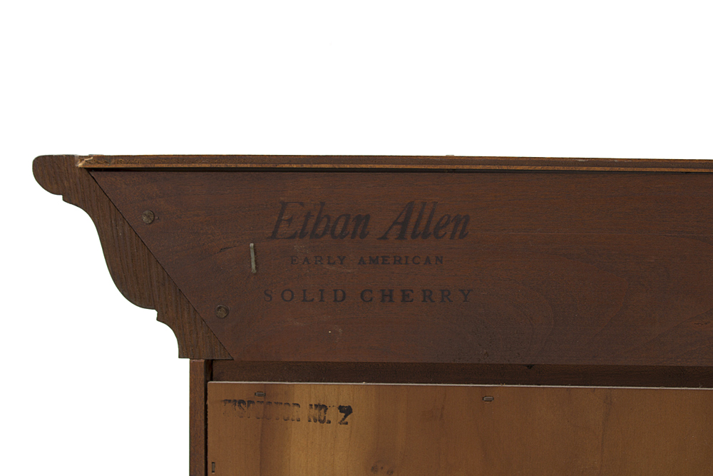 Ethan Allen Solid Cherry "Early American" Buffet with Hutch